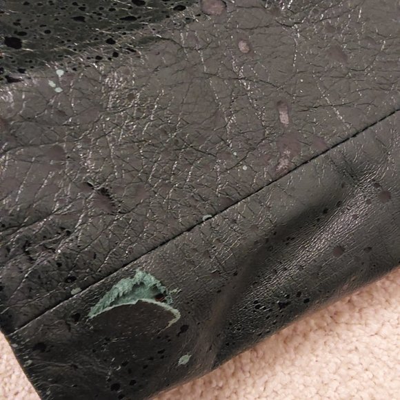 Bergama fine furs leather jacket ladies size xl dark green - Picture 2 of 4